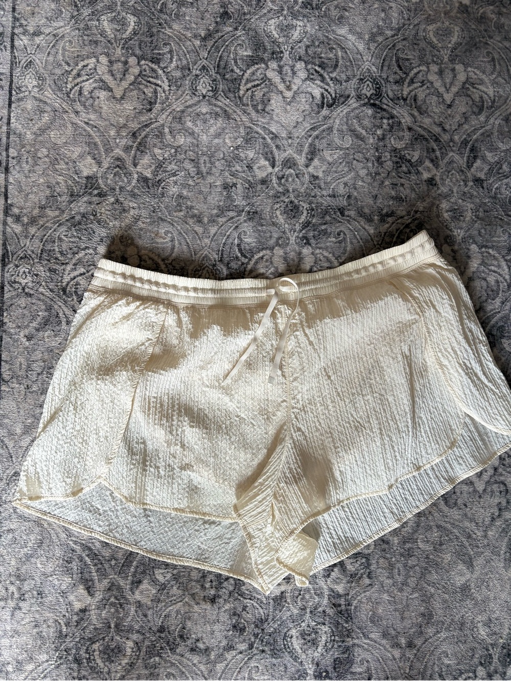 lululemon athletica Cream Waffle-Texture Lounge Shorts
